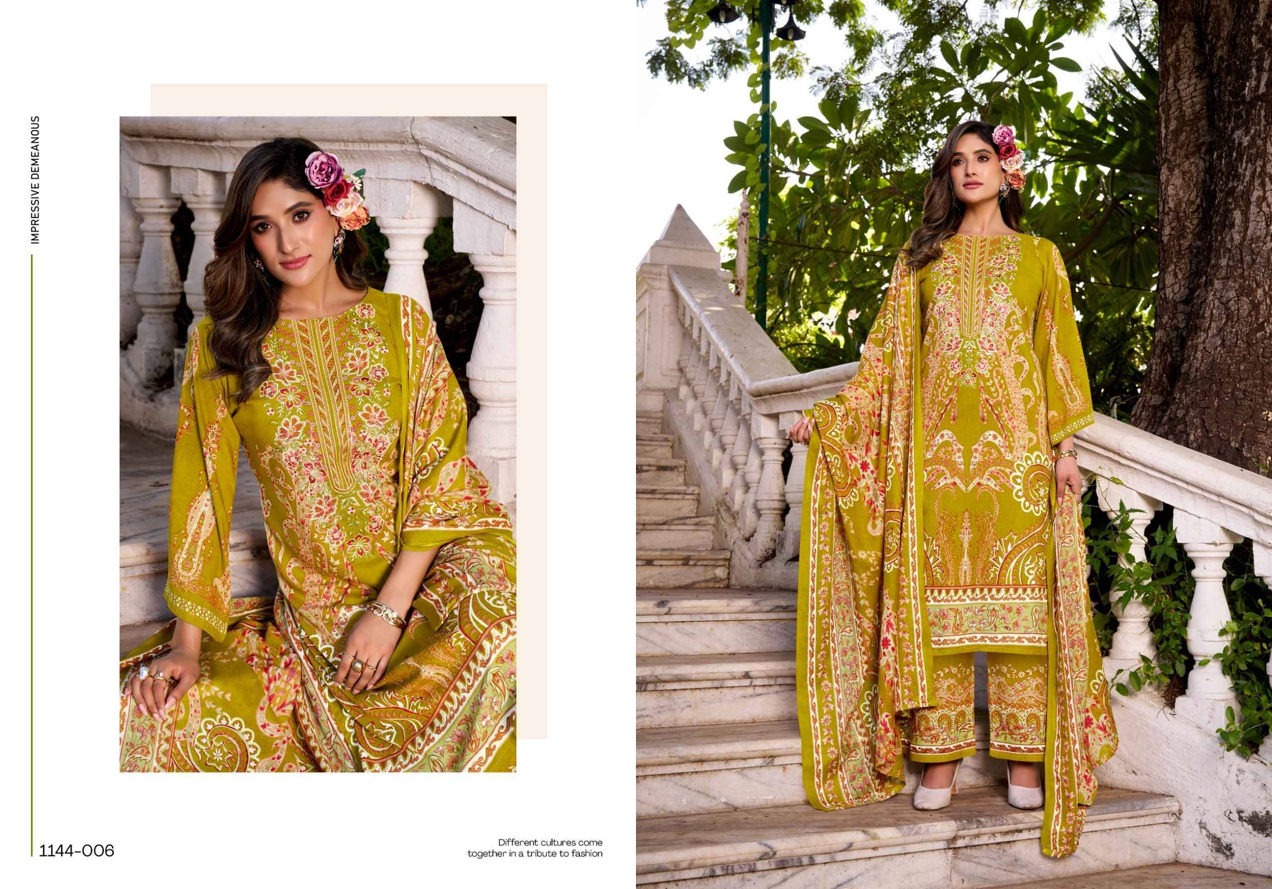 MAHIRA VOL 9 by ROMANI 1144 Series Beautiful Festive Suits Stylish Fancy Colourful Casual Wear & Ethnic Wear Soft Cotton Print Dresses At Wholesale Price